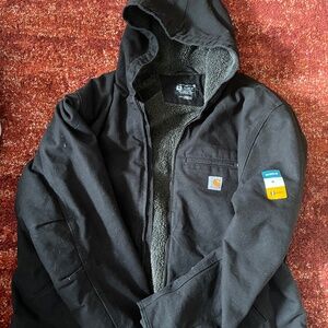 NWT Carhartt Washed Duck Sherpa-Lined Jacket